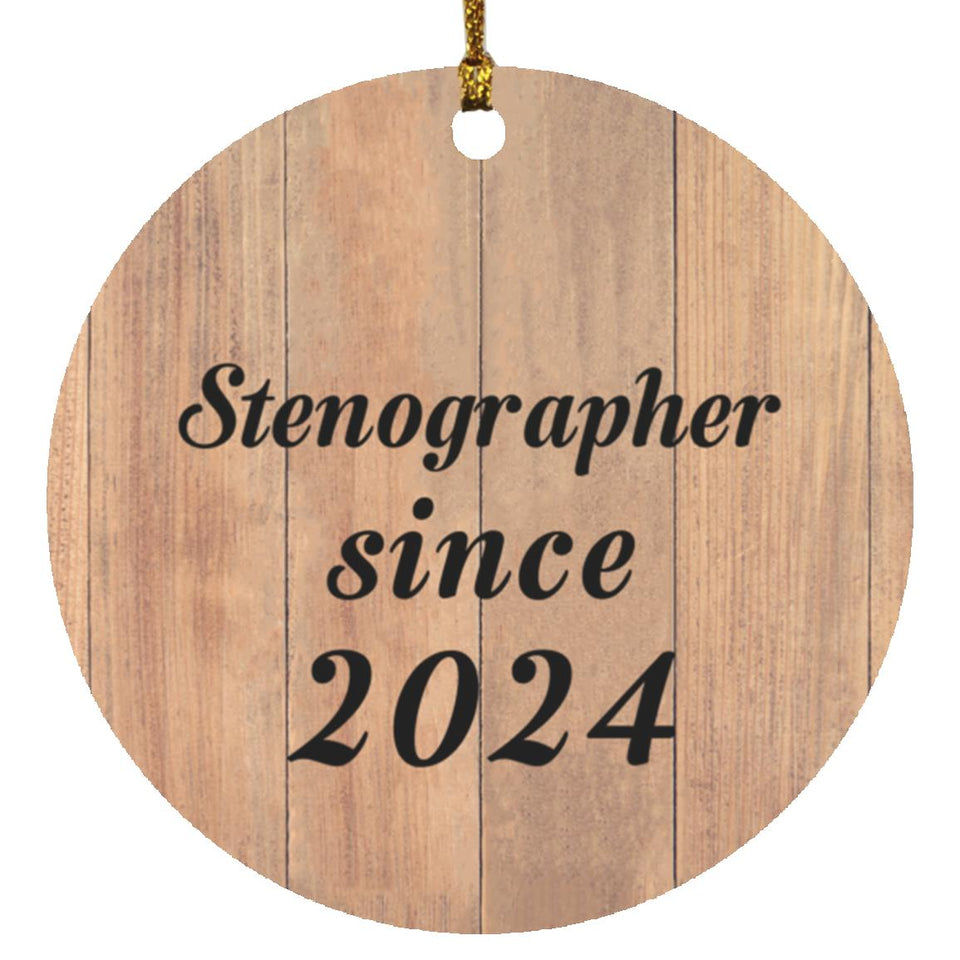 Stenographer Since 2024 - Circle Ornament C