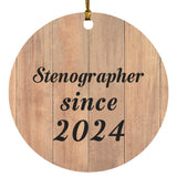 Stenographer Since 2024 - Circle Ornament C