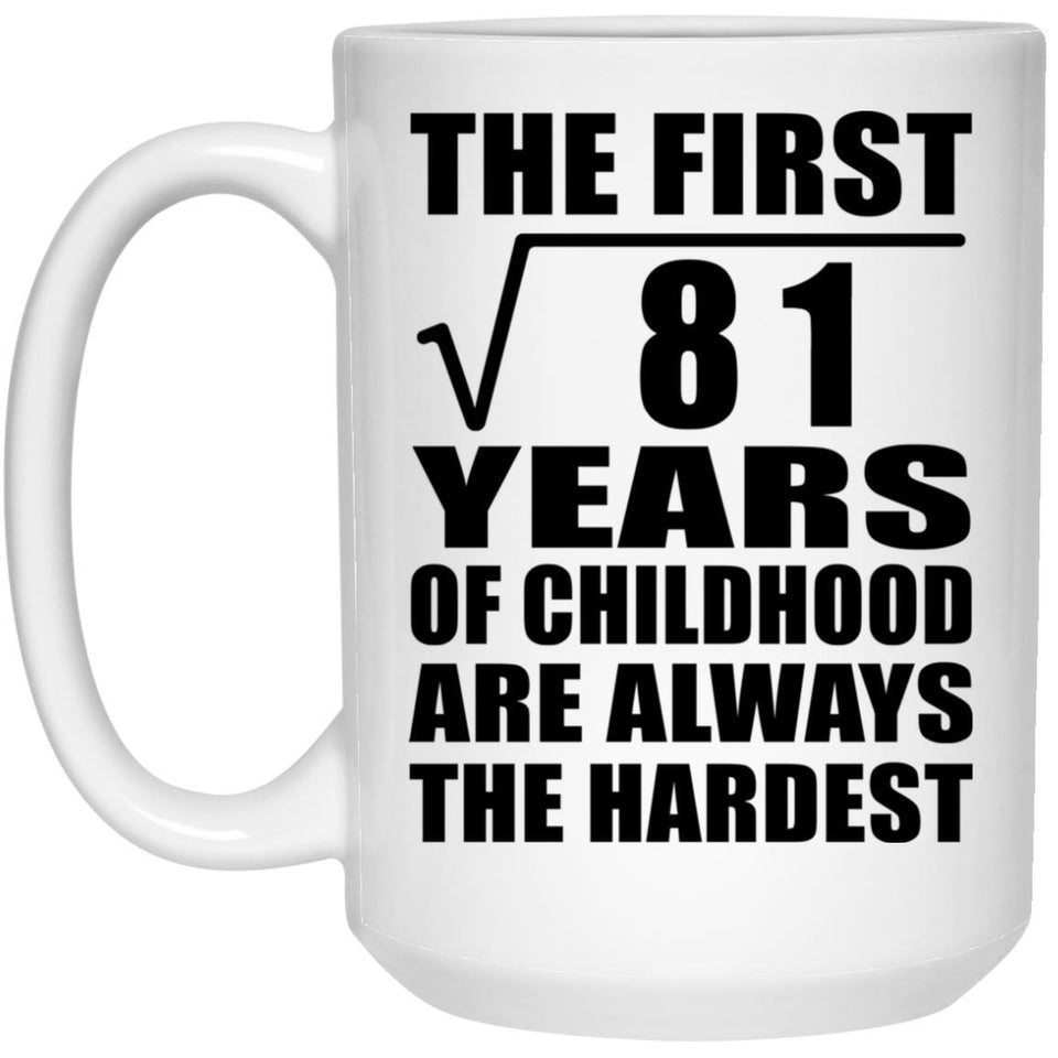 9th Birthday Square Root of 81 Years of Childhood - 15oz Coffee Mug