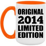 10th Birthday Original 2014 Limited Edition - 15oz Accent Mug Orange