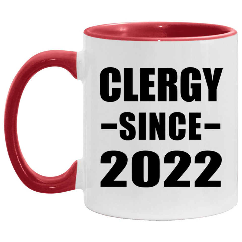 Clergy Since 2022 - 11oz Accent Mug Red