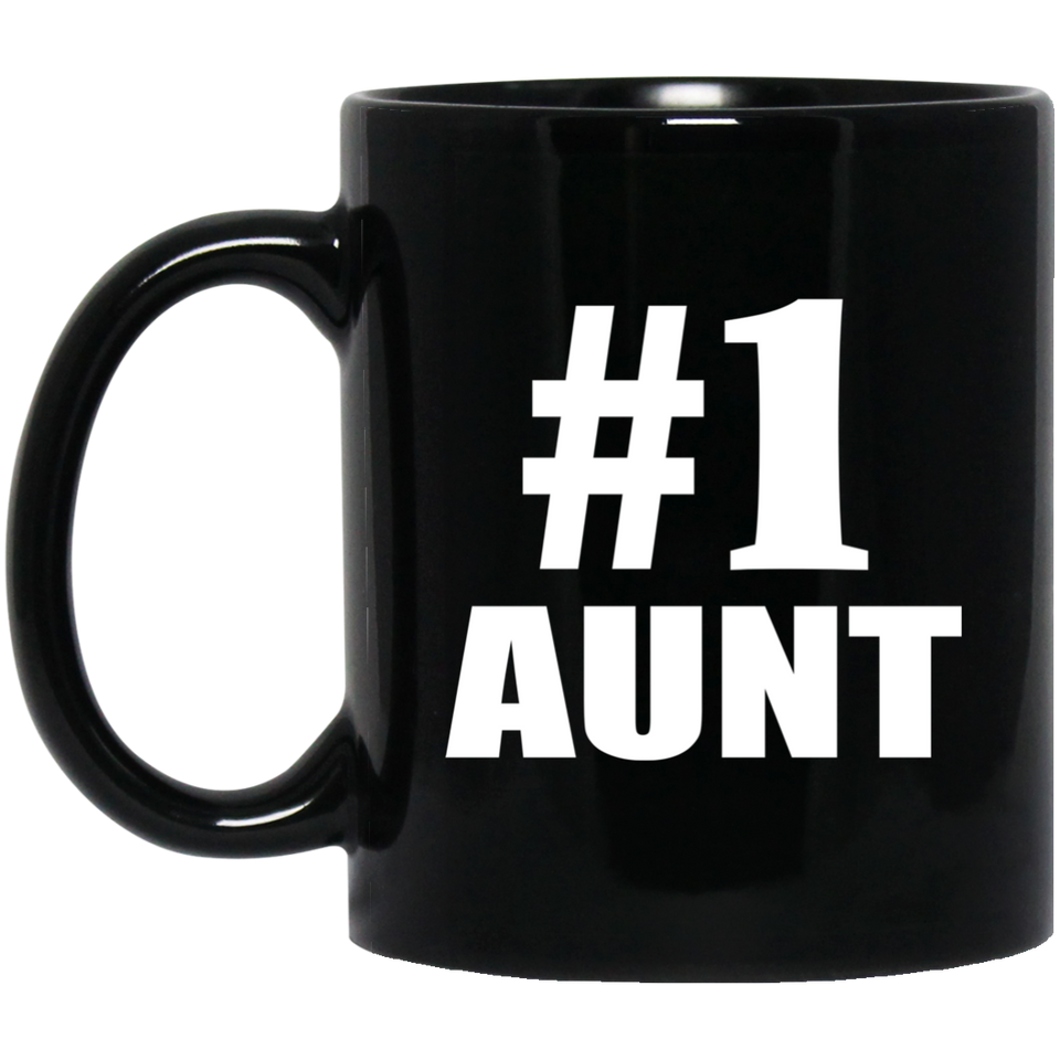 Number One #1 Aunt - 11 Oz Coffee Mug Black