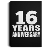 16th Anniversary 16 Years Anniversary - Canvas Portrait