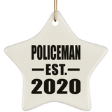 Policeman Established EST. 2020 - Star Ornament
