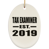 Tax Examiner Established EST. 2019 - Oval Ornament