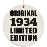90th Birthday Original 1934 Limited Edition - Circle Ornament
