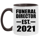 Funeral Director Established EST. 2021 - 11oz Accent Mug Black