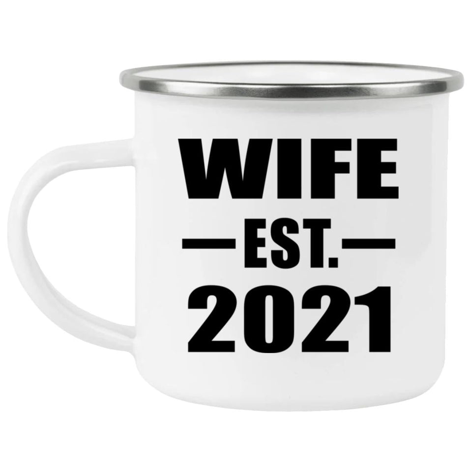 Wife Established EST. 2021 - 12oz Camping Mug