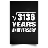 56th Anniversary Square Root of 3136 Years Anniversary - Poster Portrait