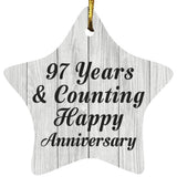 97th Anniversary 97 Years & Counting Happy Anniversary - Star Ornament F