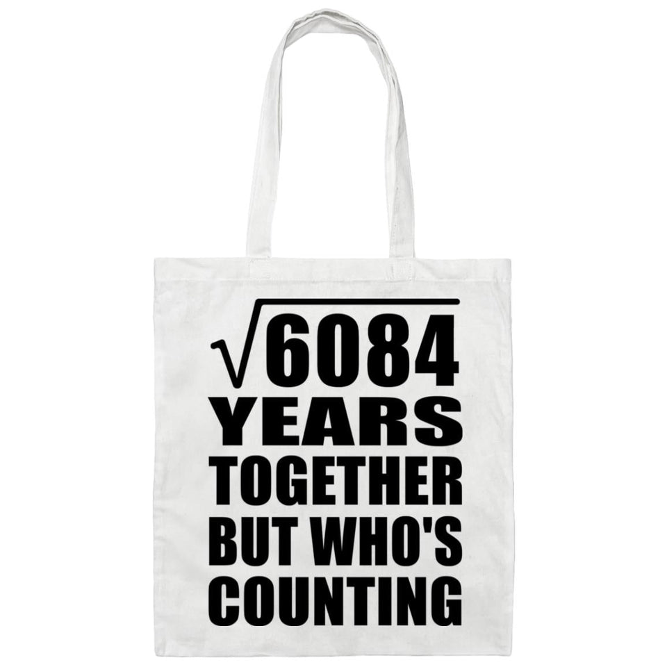 78th Anniversary Square Root of 6084 Years Who's Counting - Tote Bag White
