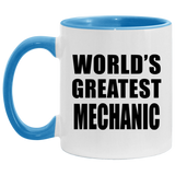 World's Greatest Mechanic - 11oz Accent Mug Blue