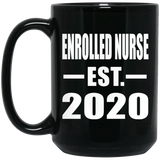 Enrolled Nurse Established EST. 2020 - 15oz Coffee Mug Black