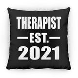 Therapist Established EST. 2021 - Throw Pillow Black