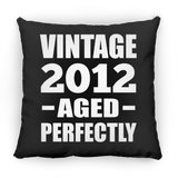 12th Birthday Vintage 2012 Aged Perfectly - Throw Pillow Black