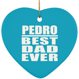 Pedro Best Dad Ever - Heart Ornament
