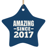 7th Birthday Amazing Since 2017 - Star Ornament
