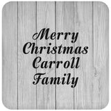 Merry Christmas Carroll Family - Drink Coaster F