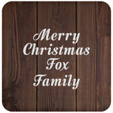 Merry Christmas Fox Family - Drink Coaster D