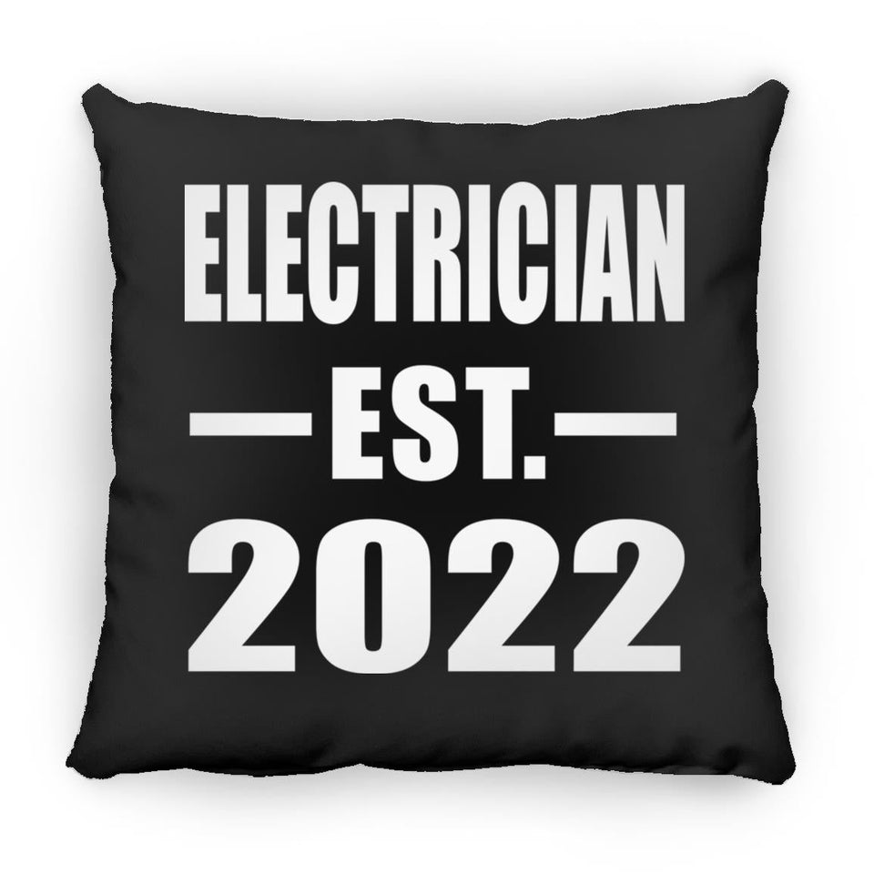 Electrician Established EST. 2022 - Throw Pillow Black