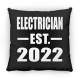 Electrician Established EST. 2022 - Throw Pillow Black