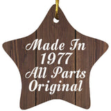 47th Birthday Made In 1977 All Parts Original - Star Ornament D