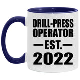 Drill-Press Operator Established Est. 2022 - 11oz Accent Mug Purple