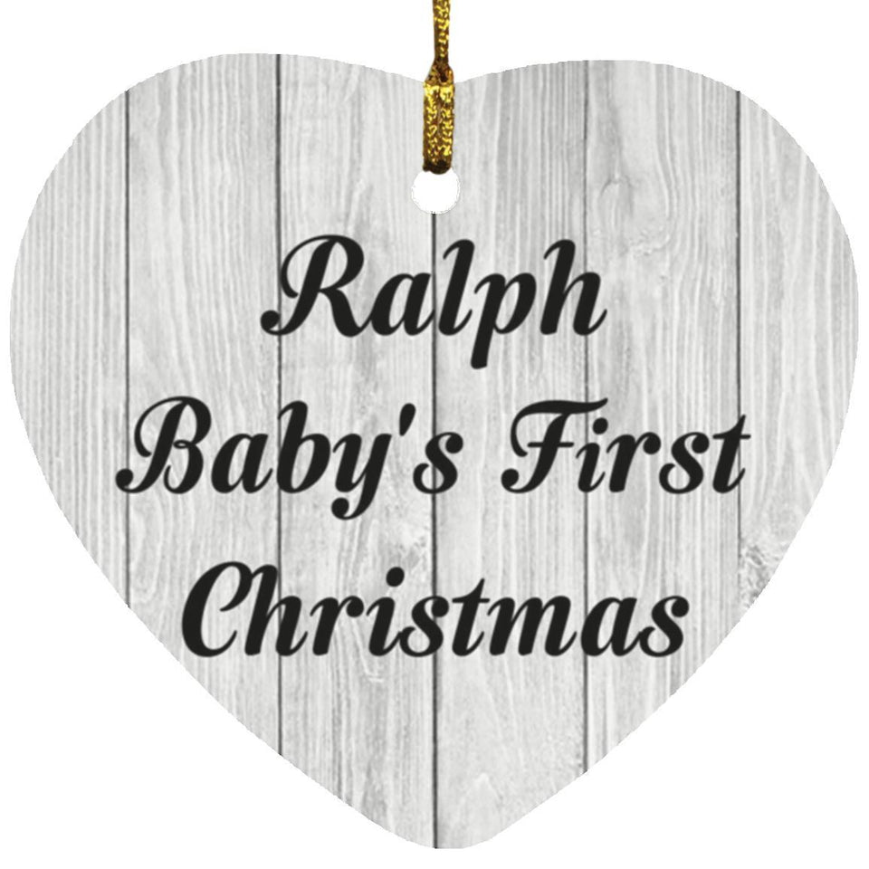 Ralph Baby's First Christmas - Heart Ornament F