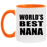World's Best Nana - 11oz Accent Mug Orange