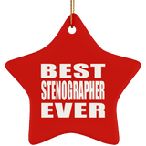 Best Stenographer Ever - Star Ornament