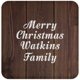 Merry Christmas Watkins Family - Drink Coaster D