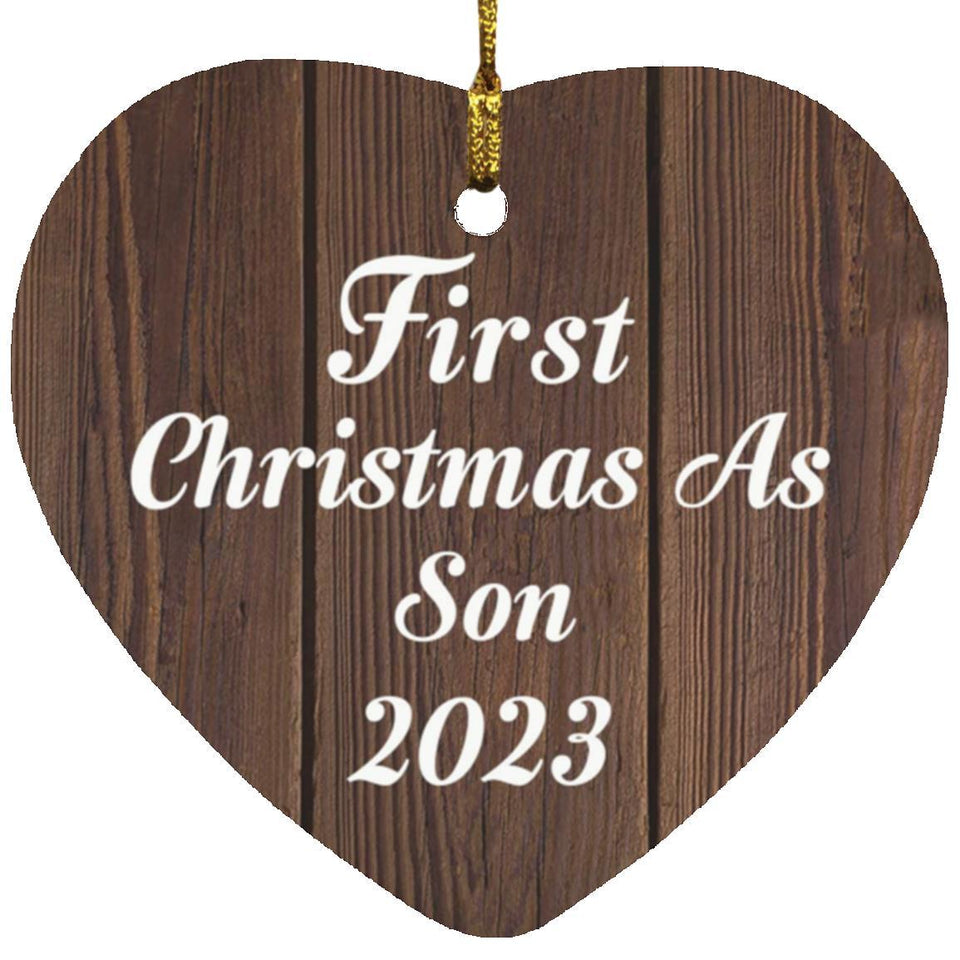First Christmas As Son 2023 - Heart Ornament D