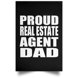 Proud Real Estate Agent Dad - Poster Portrait
