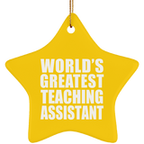 World's Greatest Teaching Assistant - Star Ornament