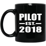 Pilot Established EST. 2018 - 11 Oz Coffee Mug Black
