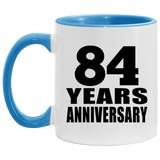 84th Anniversary 84 Years - 11oz Accent Mug Blue