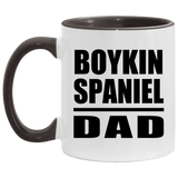 Boykin Spaniel Dad - 11oz Accent Mug Black
