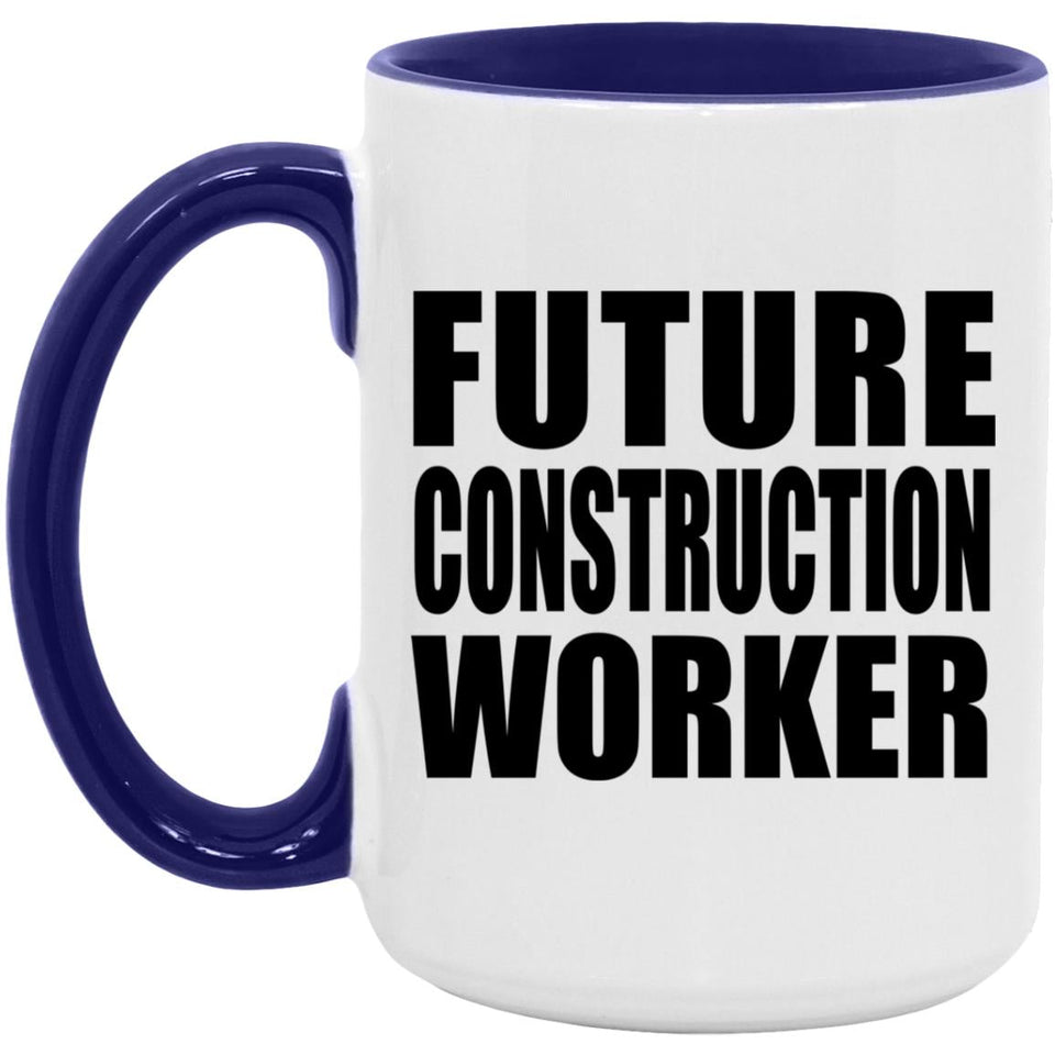 Future Construction Worker - 15oz Accent Mug Purple