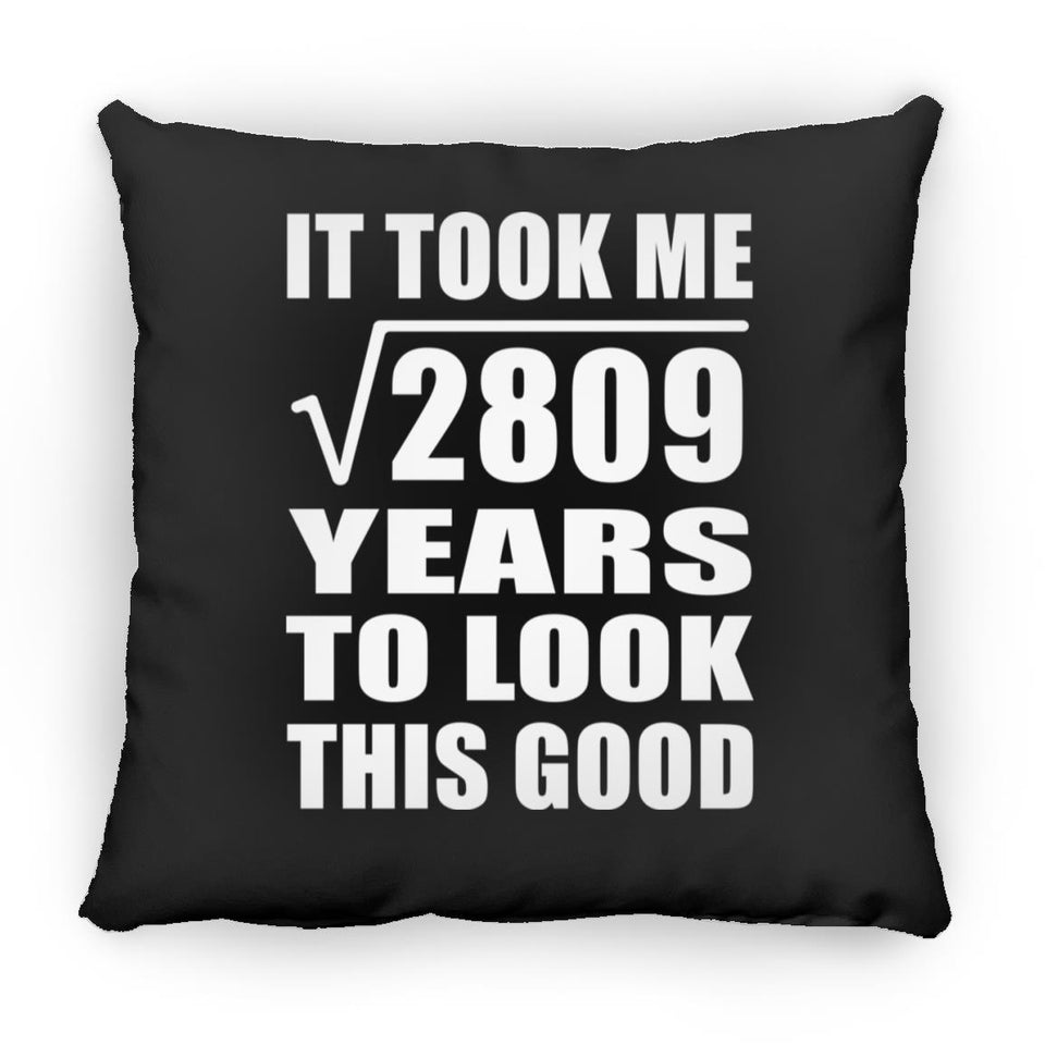 53rd Birthday Took Square Root of 2809 Years To Look Good - Throw Pillow Black