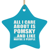 All I Care About Is Pomsky - Star Ornament