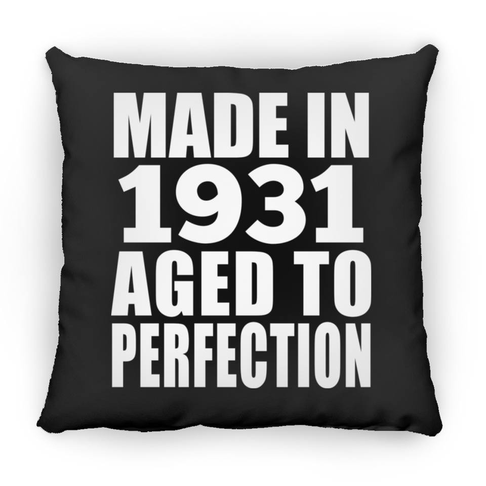 93rd Birthday Made In 1931 Aged to Perfection - Throw Pillow Black
