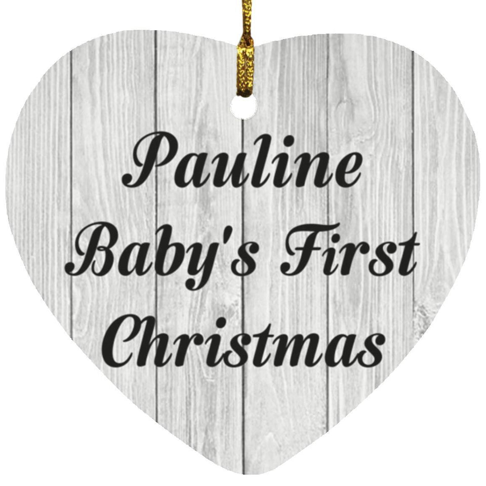 Pauline Baby's First Christmas - Heart Ornament F
