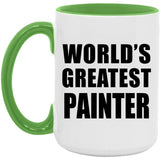 World's Greatest Painter - 15oz Accent Mug Green