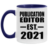 Publication Editor Established Est. 2021 - 11oz Accent Mug Purple