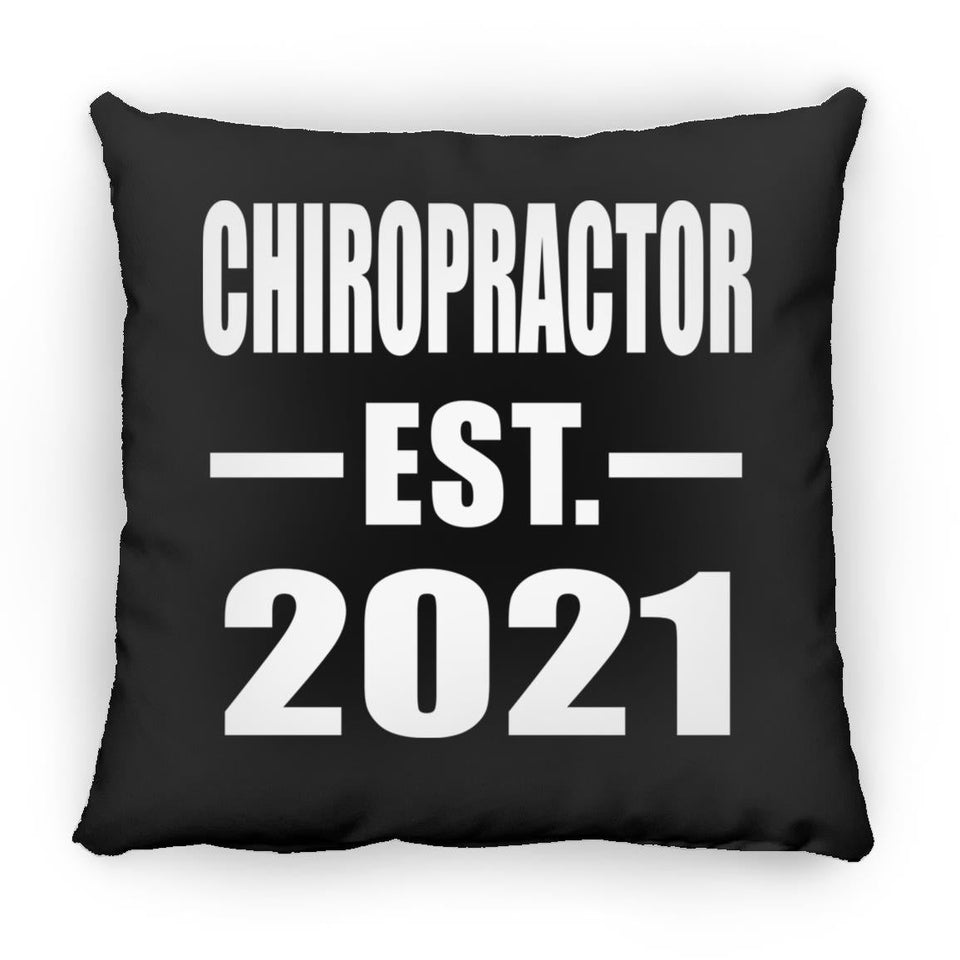 Chiropractor Established EST. 2021 - Throw Pillow Black
