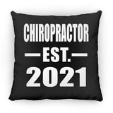 Chiropractor Established EST. 2021 - Throw Pillow Black