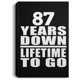 87th Anniversary 87 Years Down Lifetime To Go - Canvas Portrait
