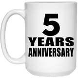 5th Anniversary 5 Years - 15 Oz Coffee Mug