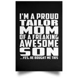 Proud Tailor Mom Of Awesome Son - Poster Portrait