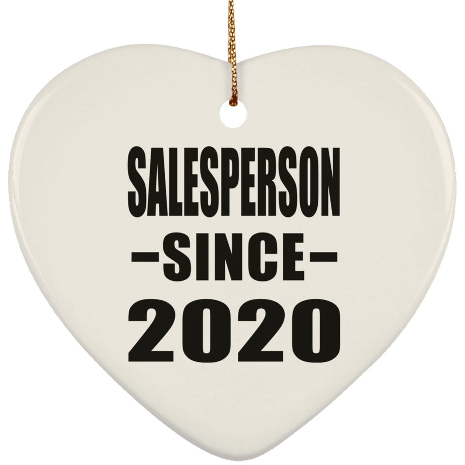 Salesperson Since 2020 - Heart Ornament